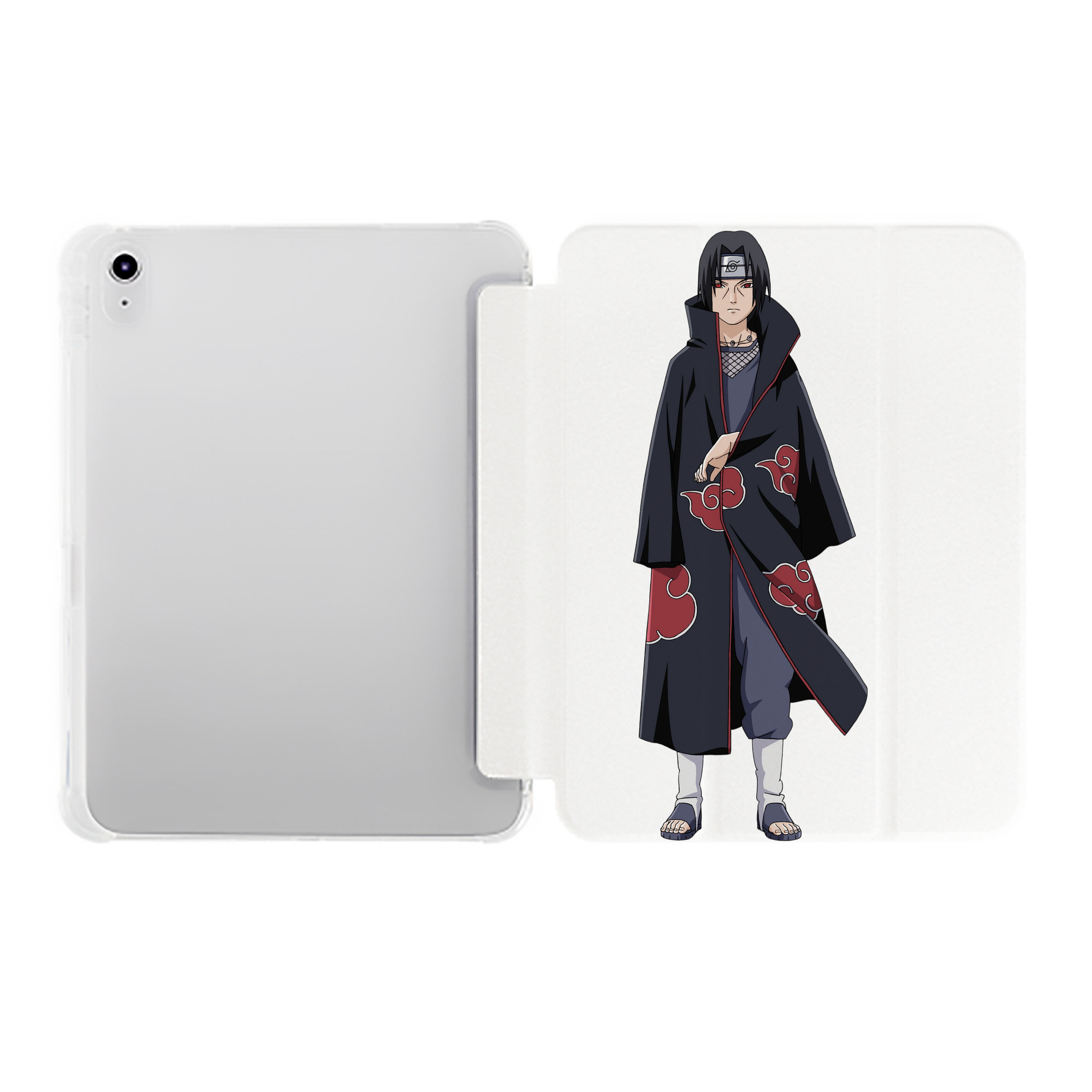 （画像用） NARUTO -ナルト- うちは イタチ Uchiha Itachi IPad ケース ペン収納付き 三つ折りスタンド PUレザー×シリコン 対応機種9.5/10.5/10.9インチ
